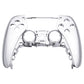 eXtremeRate Replacement Front Housing Shell Compatible with PS5 Controller BDM-010/020/030/040/050 - Chrome Silver Glossy