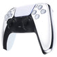 eXtremeRate Replacement Front Housing Shell Compatible with PS5 Controller BDM-010/020/030/040/050 - Chrome Silver Glossy