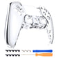 eXtremeRate Replacement Front Housing Shell Compatible with PS5 Controller BDM-010/020/030/040/050 - Chrome Silver Glossy