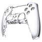 eXtremeRate Replacement Front Housing Shell Compatible with PS5 Controller BDM-010/020/030/040/050 - Chrome Silver Glossy