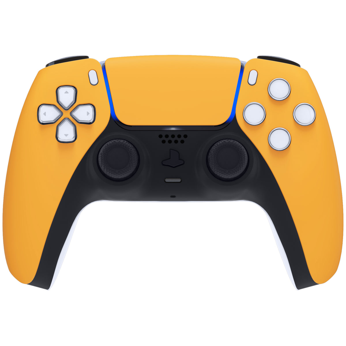 eXtremeRate Replacement Front Housing Shell with Touchpad Compatible with PS5 Controller BDM-010/020/030/040/050/060 - Caution Yellow