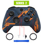 eXtremeRate Replacement Front Housing Shell Case with Accent Rings for Xbox One Elite Series 2 & Elite 2 Core Controller (Model 1797) - Glow in Dark Mecha - Yellow