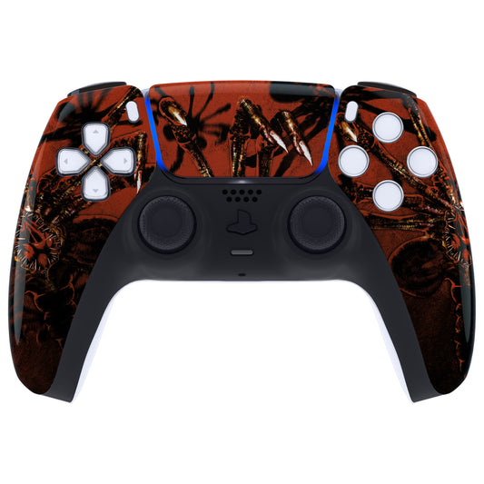 eXtremeRate Replacement Front Housing Shell with Touchpad Compatible with PS5 Controller BDM-010/020/030/040/050 - Alien Fear