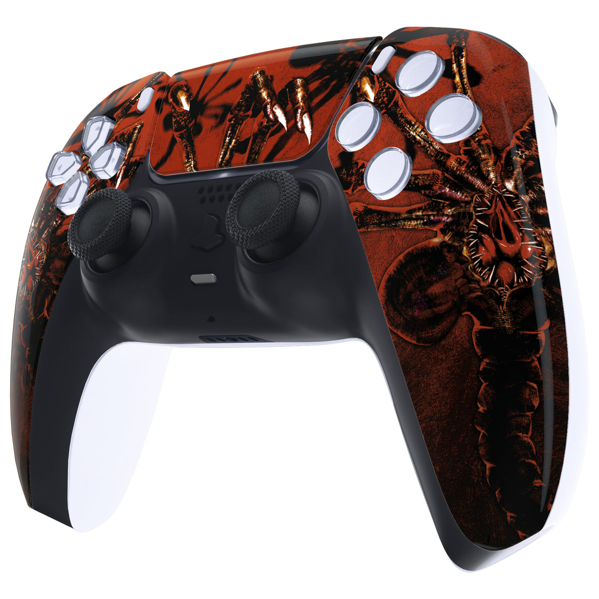 eXtremeRate Replacement Front Housing Shell with Touchpad Compatible with PS5 Controller BDM-010/020/030/040/050 - Alien Fear