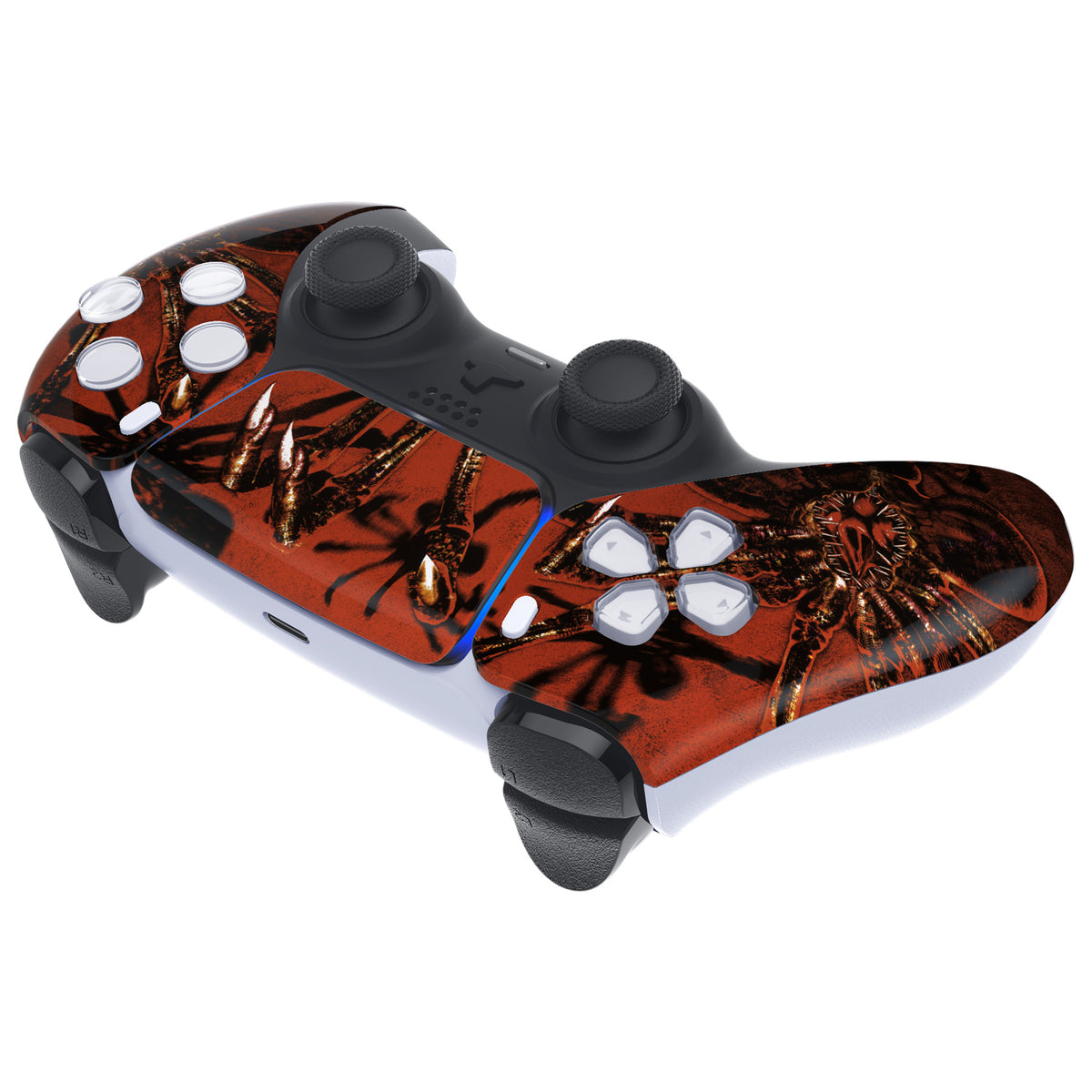 eXtremeRate Replacement Front Housing Shell with Touchpad Compatible with PS5 Controller BDM-010/020/030/040/050 - Alien Fear