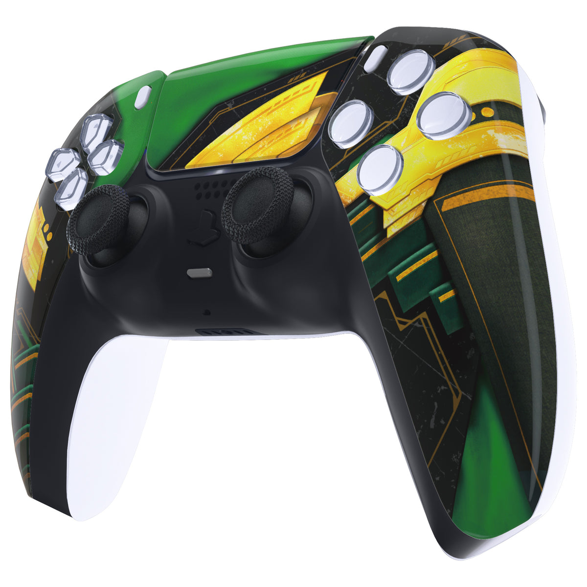 eXtremeRate Replacement Front Housing Shell with Touchpad Compatible with PS5 Controller BDM-010/020/030/040/050 - Armor of Ragnarok