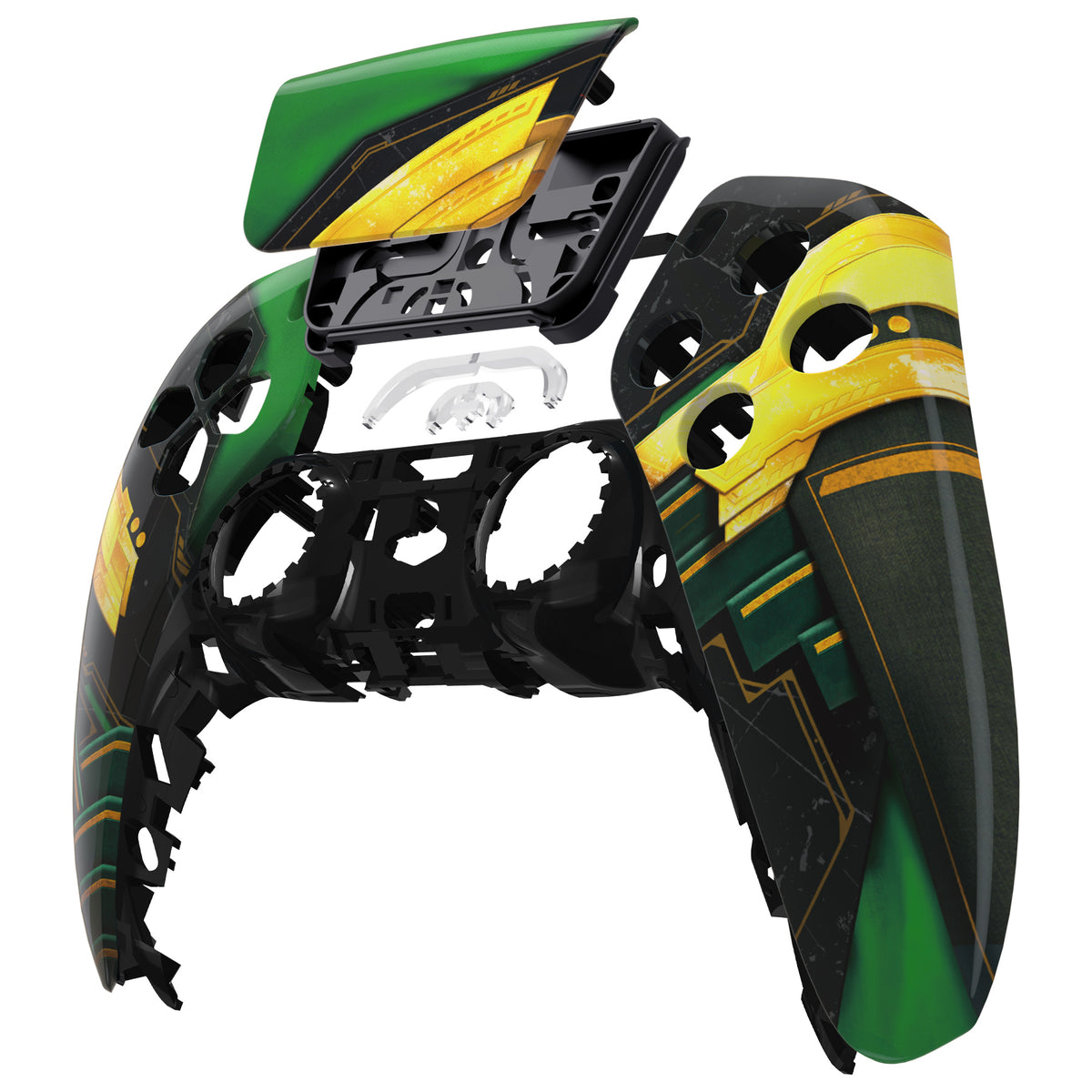 eXtremeRate Replacement Front Housing Shell with Touchpad Compatible with PS5 Controller BDM-010/020/030/040/050 - Armor of Ragnarok