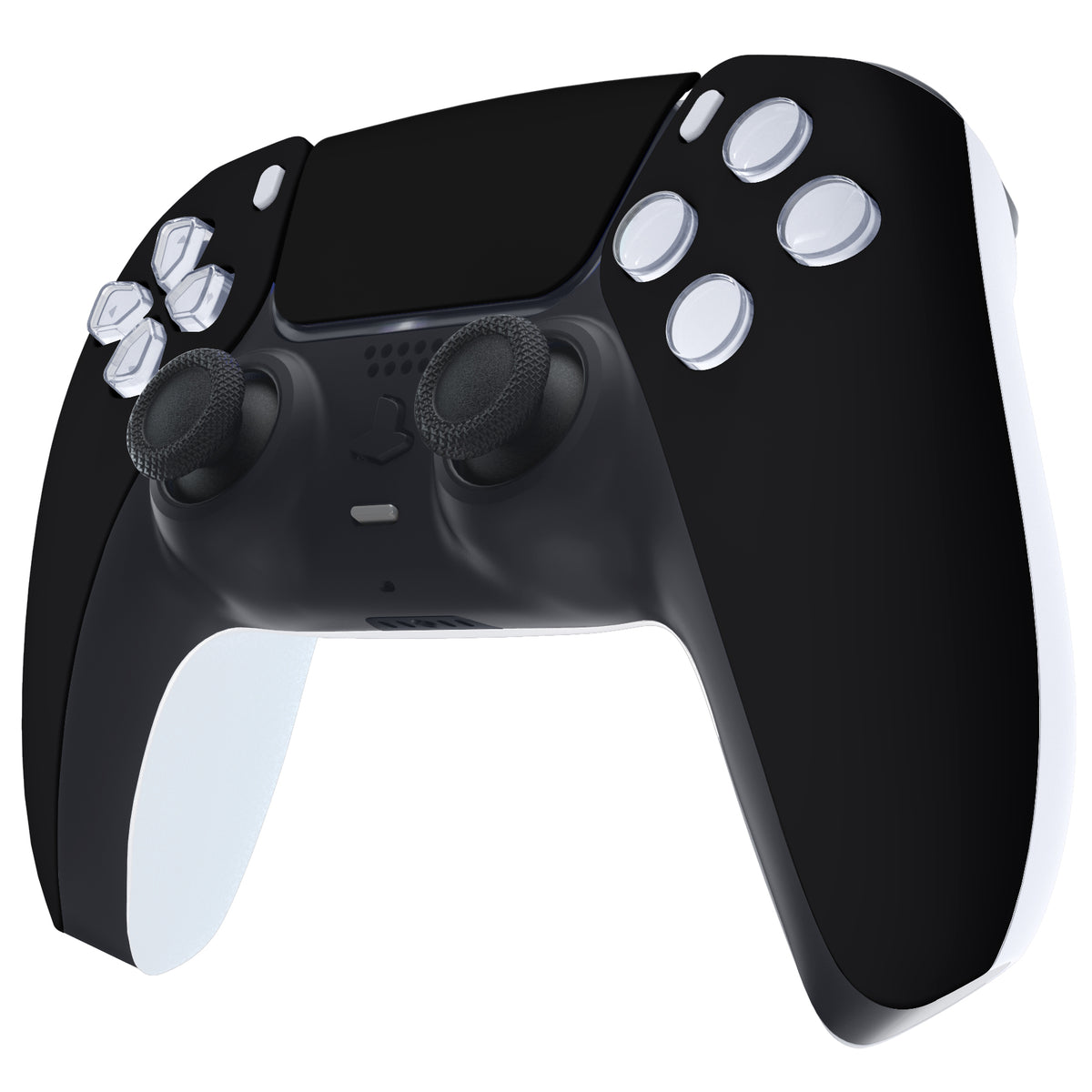 eXtremeRate Replacement Front Housing Shell with Touchpad Compatible with PS5 Controller BDM-010/020/030/040/050/060 - Black