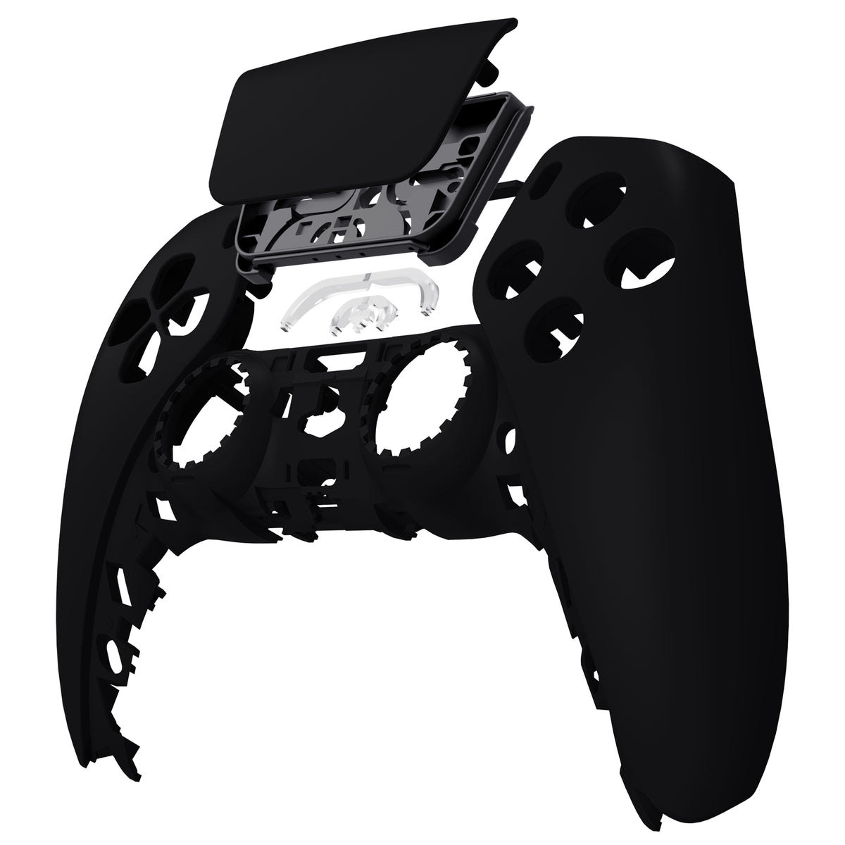 eXtremeRate Replacement Front Housing Shell with Touchpad Compatible with PS5 Controller BDM-010/020/030/040/050/060 - Black