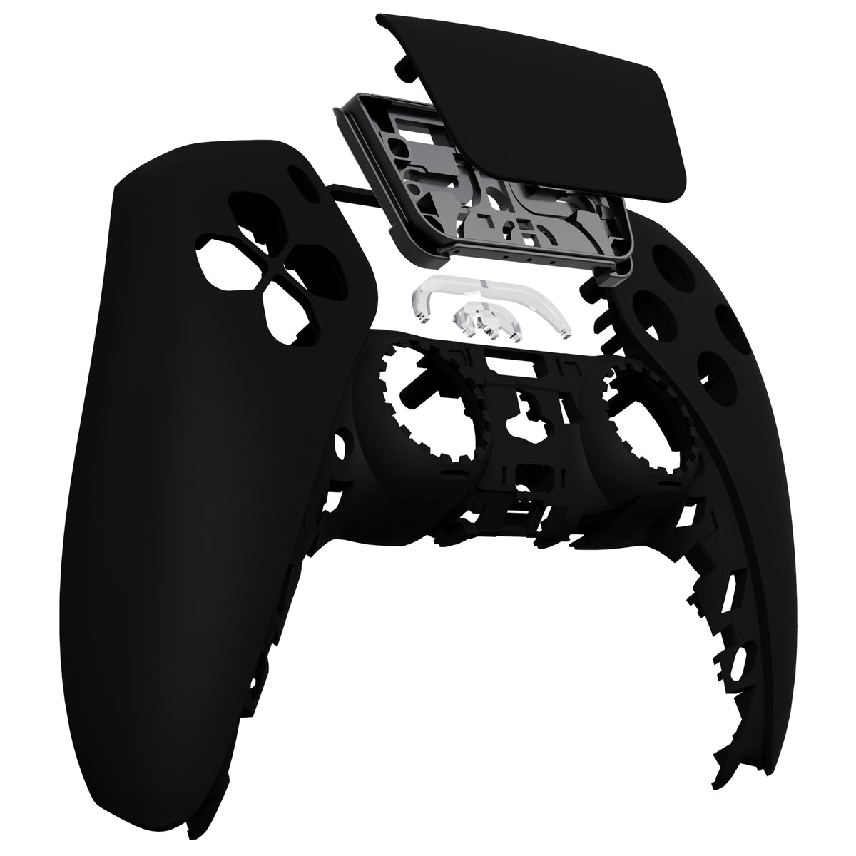 eXtremeRate Replacement Front Housing Shell with Touchpad Compatible with PS5 Controller BDM-010/020/030/040/050/060 - Black