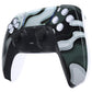 eXtremeRate Replacement Front Housing Shell with Touchpad Compatible with PS5 Controller BDM-010/020/030/040/050 - Black White Camouflage