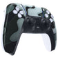eXtremeRate Replacement Front Housing Shell with Touchpad Compatible with PS5 Controller BDM-010/020/030/040/050 - Black White Camouflage