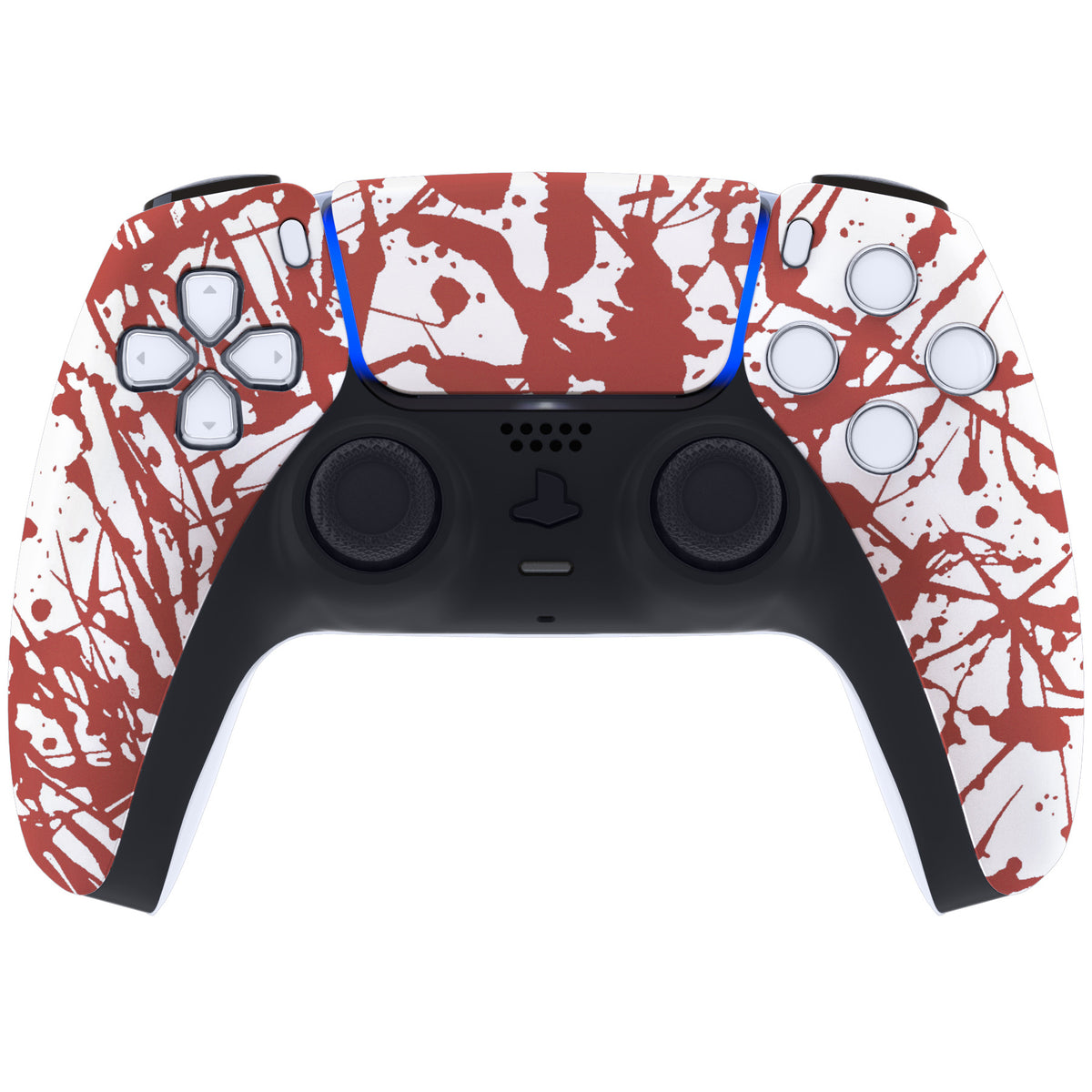 eXtremeRate Replacement Front Housing Shell with Touchpad Compatible with PS5 Controller BDM-010/020/030/040/050 - Blood