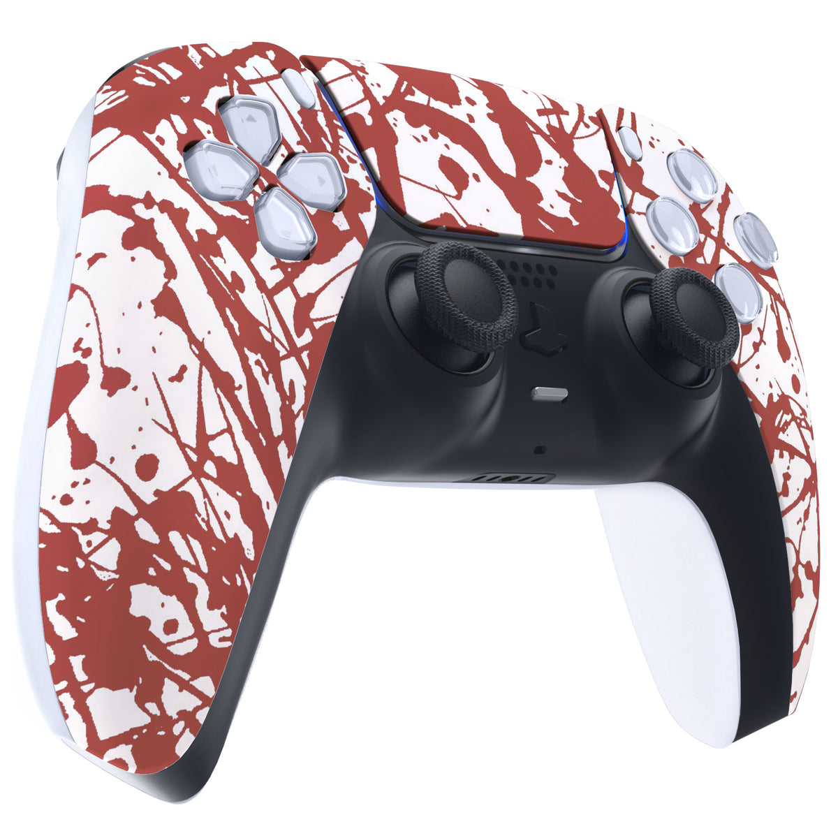 eXtremeRate Replacement Front Housing Shell with Touchpad Compatible with PS5 Controller BDM-010/020/030/040/050 - Blood