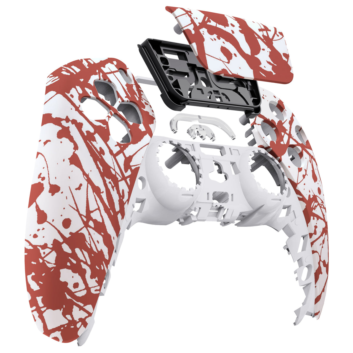 eXtremeRate Replacement Front Housing Shell with Touchpad Compatible with PS5 Controller BDM-010/020/030/040/050 - Blood