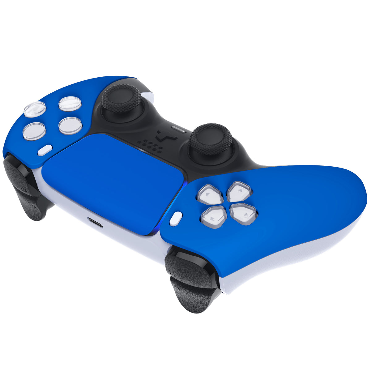 eXtremeRate Replacement Front Housing Shell with Touchpad Compatible with PS5 Controller BDM-010/020/030/040/050 - Blue