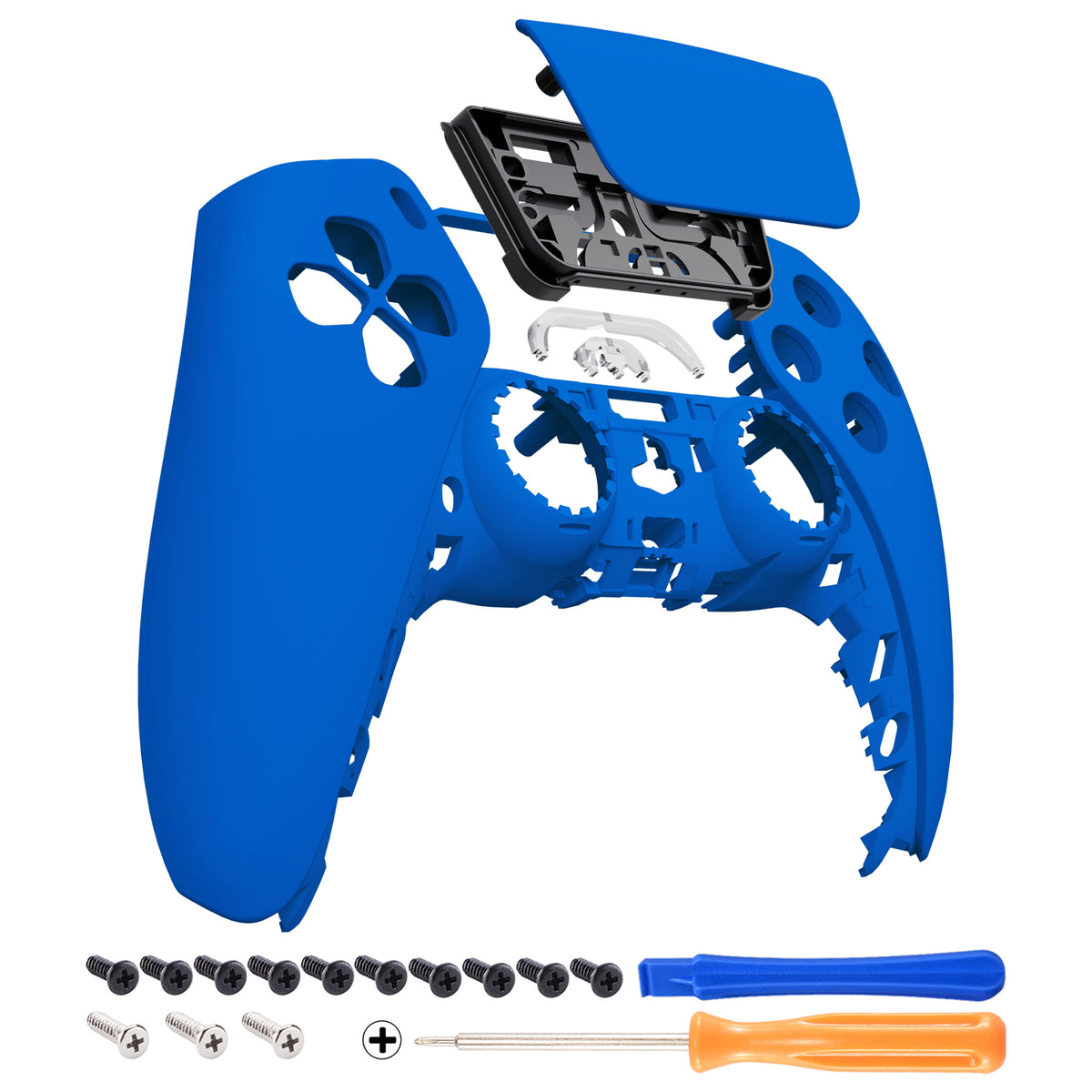 eXtremeRate Replacement Front Housing Shell with Touchpad Compatible with PS5 Controller BDM-010/020/030/040/050 - Blue