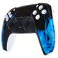 eXtremeRate Replacement Front Housing Shell with Touchpad Compatible with PS5 Controller BDM-010/020/030/040/050/060 - Blue Flame