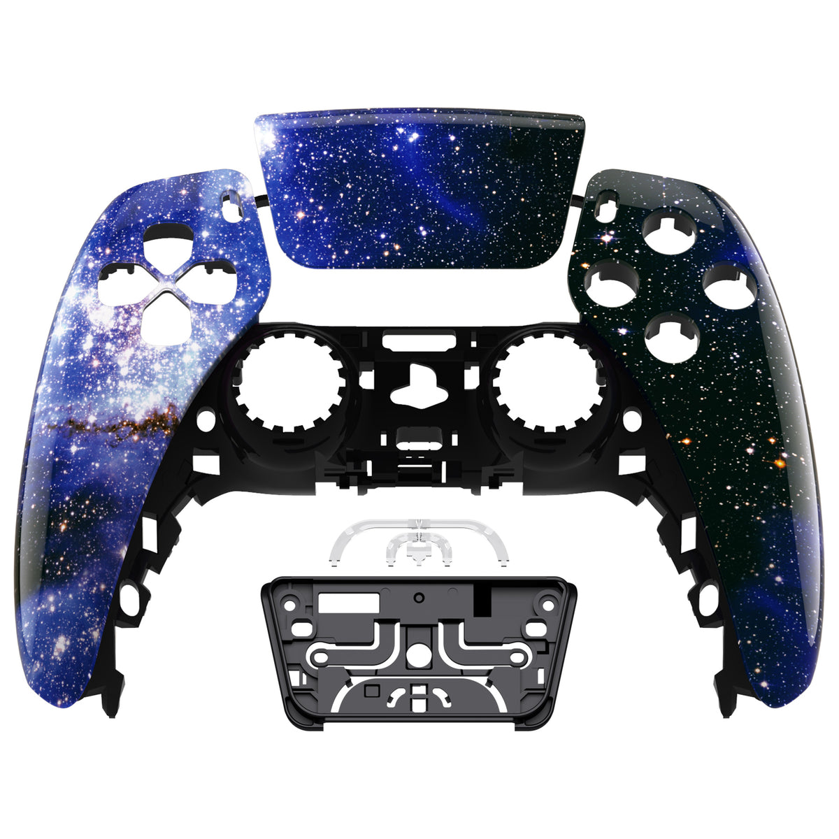 eXtremeRate Replacement Front Housing Shell with Touchpad Compatible with PS5 Controller BDM-010/020/030/040/050 - Blue Universe