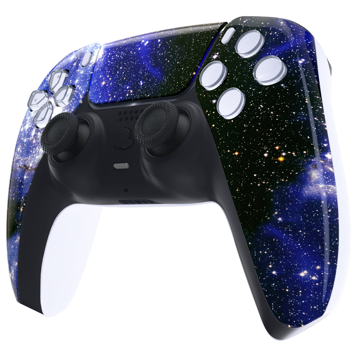 eXtremeRate Replacement Front Housing Shell with Touchpad Compatible with PS5 Controller BDM-010/020/030/040/050 - Blue Universe
