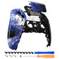 eXtremeRate Replacement Front Housing Shell with Touchpad Compatible with PS5 Controller BDM-010/020/030/040/050 - Blue Universe