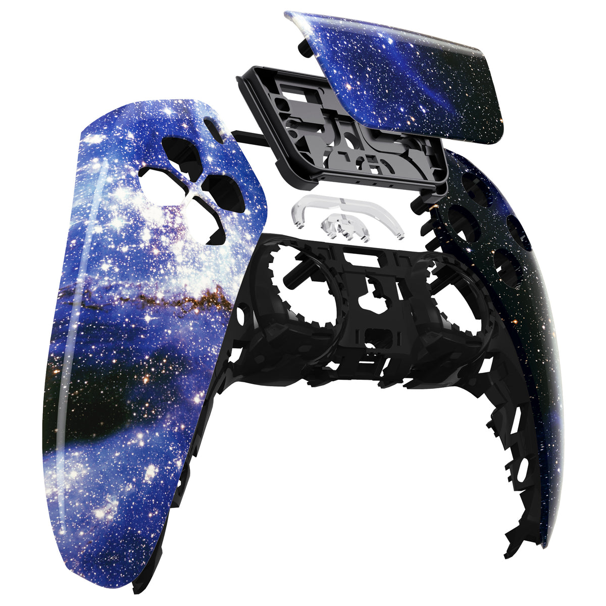 eXtremeRate Replacement Front Housing Shell with Touchpad Compatible with PS5 Controller BDM-010/020/030/040/050 - Blue Universe