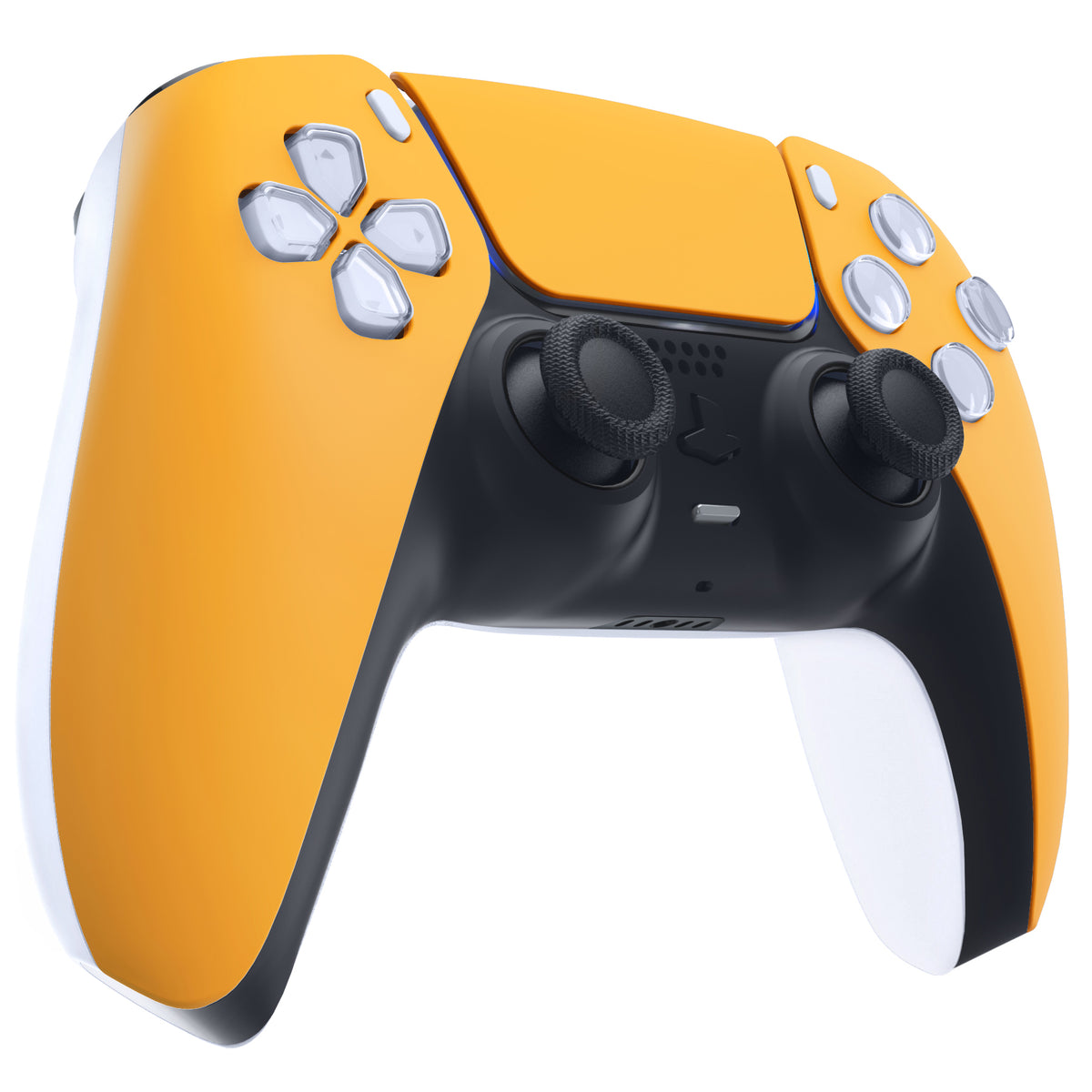 eXtremeRate Replacement Front Housing Shell with Touchpad Compatible with PS5 Controller BDM-010/020/030/040/050 - Caution Yellow