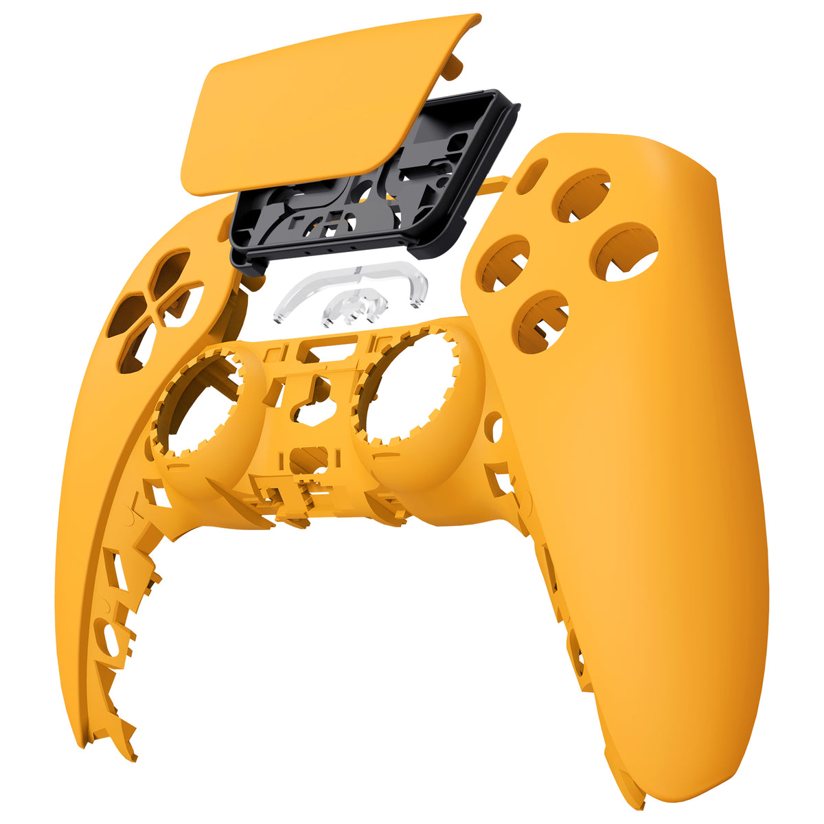 eXtremeRate Replacement Front Housing Shell with Touchpad Compatible with PS5 Controller BDM-010/020/030/040/050 - Caution Yellow