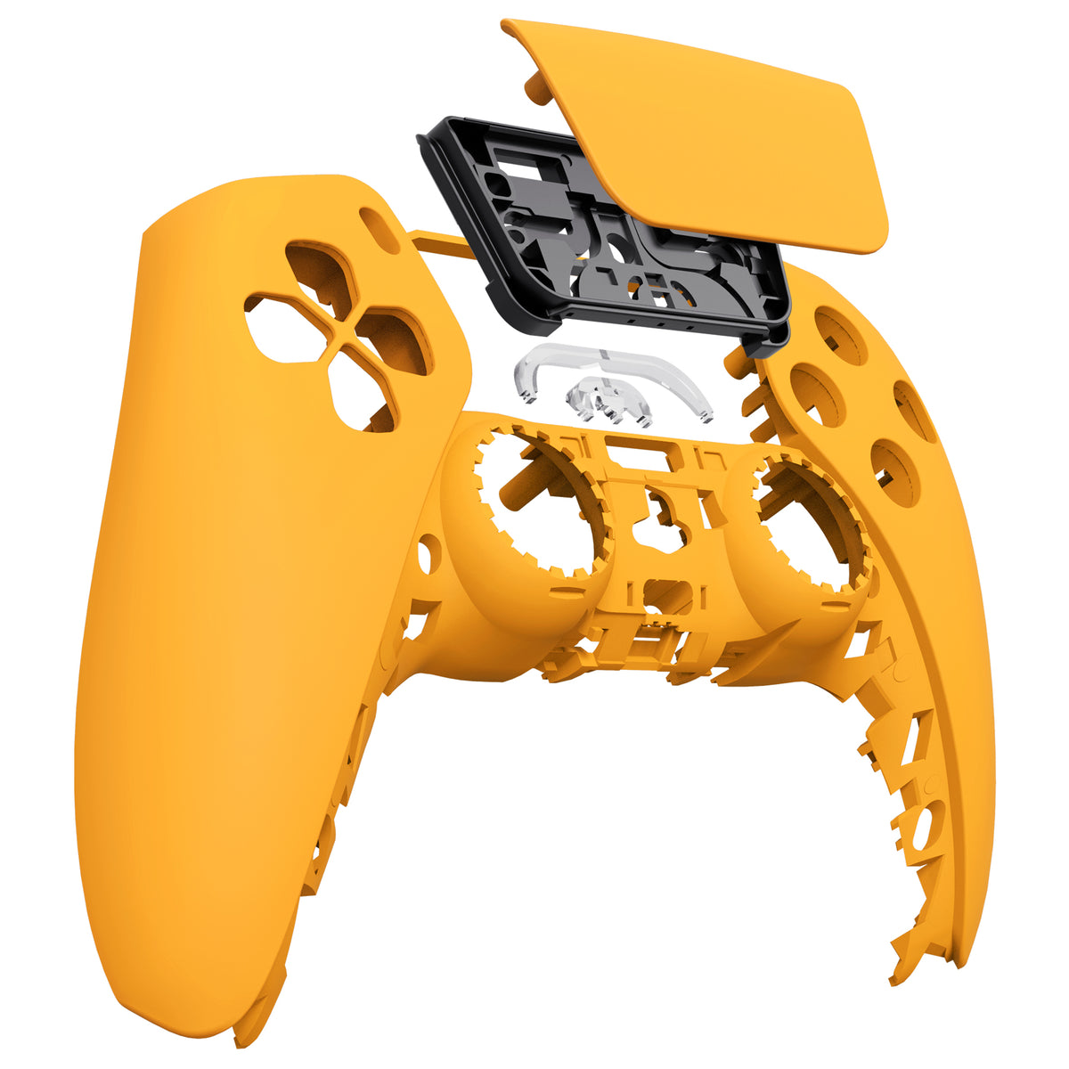 eXtremeRate Replacement Front Housing Shell with Touchpad Compatible with PS5 Controller BDM-010/020/030/040/050 - Caution Yellow