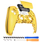 eXtremeRate Replacement Front Housing Shell with Touchpad Compatible with PS5 Controller BDM-010/020/030/040/050/060 - Chrome Gold