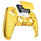 eXtremeRate Replacement Front Housing Shell with Touchpad Compatible with PS5 Controller BDM-010/020/030/040/050/060 - Chrome Gold