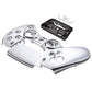 eXtremeRate Replacement Front Housing Shell with Touchpad Compatible with PS5 Controller BDM-010/020/030/040/050 - Chrome Silver