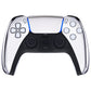 eXtremeRate Replacement Front Housing Shell with Touchpad Compatible with PS5 Controller BDM-010/020/030/040/050 - Chrome Silver