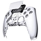 eXtremeRate Replacement Front Housing Shell with Touchpad Compatible with PS5 Controller BDM-010/020/030/040/050 - Chrome Silver