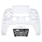 eXtremeRate Replacement Front Housing Shell with Touchpad Compatible with PS5 Controller BDM-010/020/030/040/050 - Clear