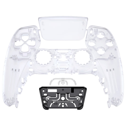 eXtremeRate Replacement Front Housing Shell with Touchpad Compatible with PS5 Controller BDM-010/020/030/040/050 - Clear