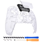 eXtremeRate Replacement Front Housing Shell with Touchpad Compatible with PS5 Controller BDM-010/020/030/040/050 - Clear