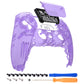 eXtremeRate Replacement Front Housing Shell with Touchpad Compatible with PS5 Controller BDM-010/020/030/040/050 - Clear Atomic Purple