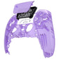 eXtremeRate Replacement Front Housing Shell with Touchpad Compatible with PS5 Controller BDM-010/020/030/040/050 - Clear Atomic Purple
