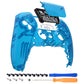 eXtremeRate Replacement Front Housing Shell with Touchpad Compatible with PS5 Controller BDM-010/020/030/040/050 - Clear Blue