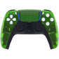 eXtremeRate Replacement Front Housing Shell with Touchpad Compatible with PS5 Controller BDM-010/020/030/040/050 - Clear Green