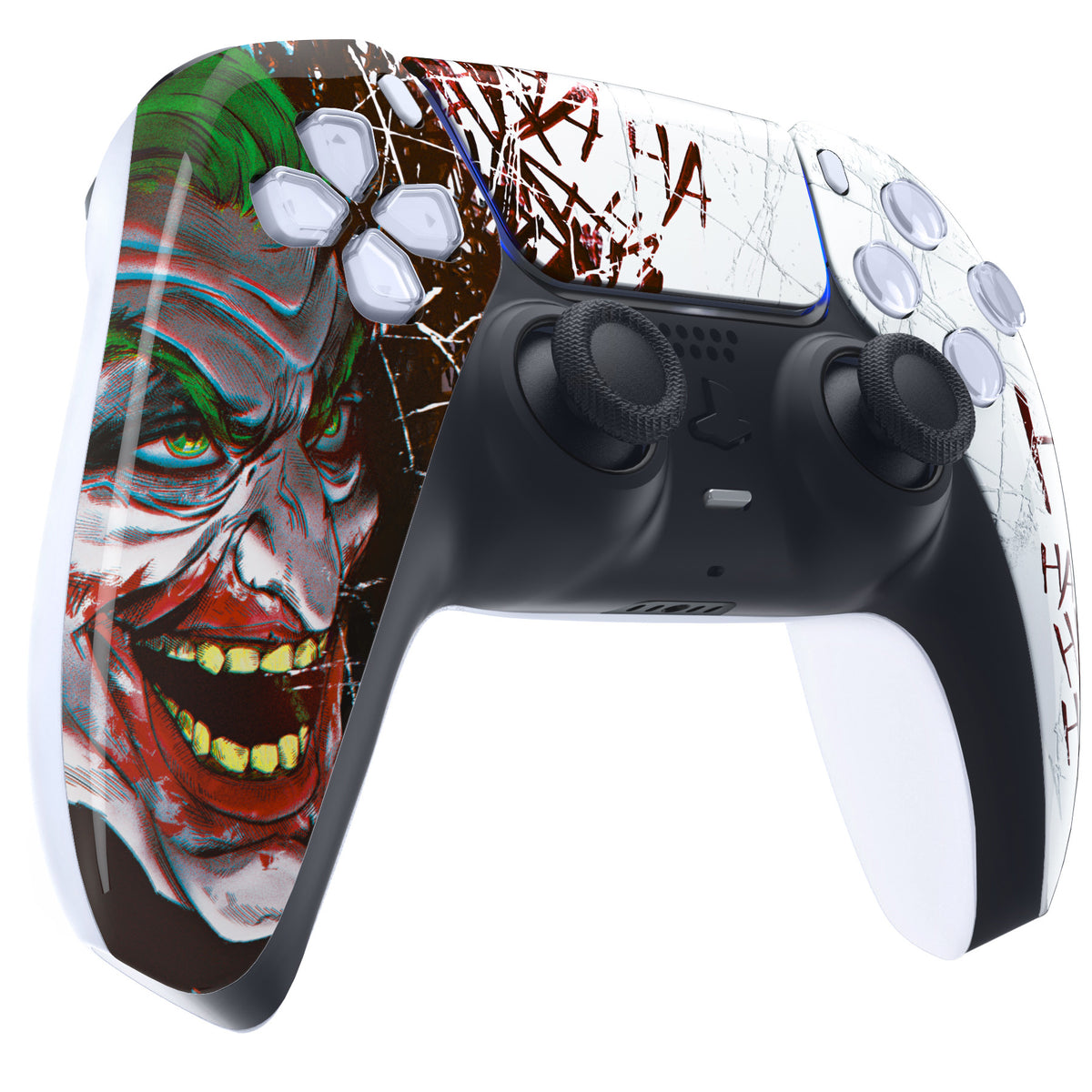 eXtremeRate Replacement Front Housing Shell with Touchpad Compatible with PS5 Controller BDM-010/020/030/040/050/060 - Clown HAHAHA