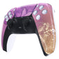 eXtremeRate Replacement Front Housing Shell with Touchpad Compatible with PS5 Controller BDM-010/020/030/040/050 - Cosmic Purple Gold Marble