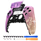 eXtremeRate Replacement Front Housing Shell with Touchpad Compatible with PS5 Controller BDM-010/020/030/040/050 - Cosmic Purple Gold Marble
