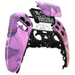 eXtremeRate Replacement Front Housing Shell with Touchpad Compatible with PS5 Controller BDM-010/020/030/040/050 - Cosmic Purple Gold Marble