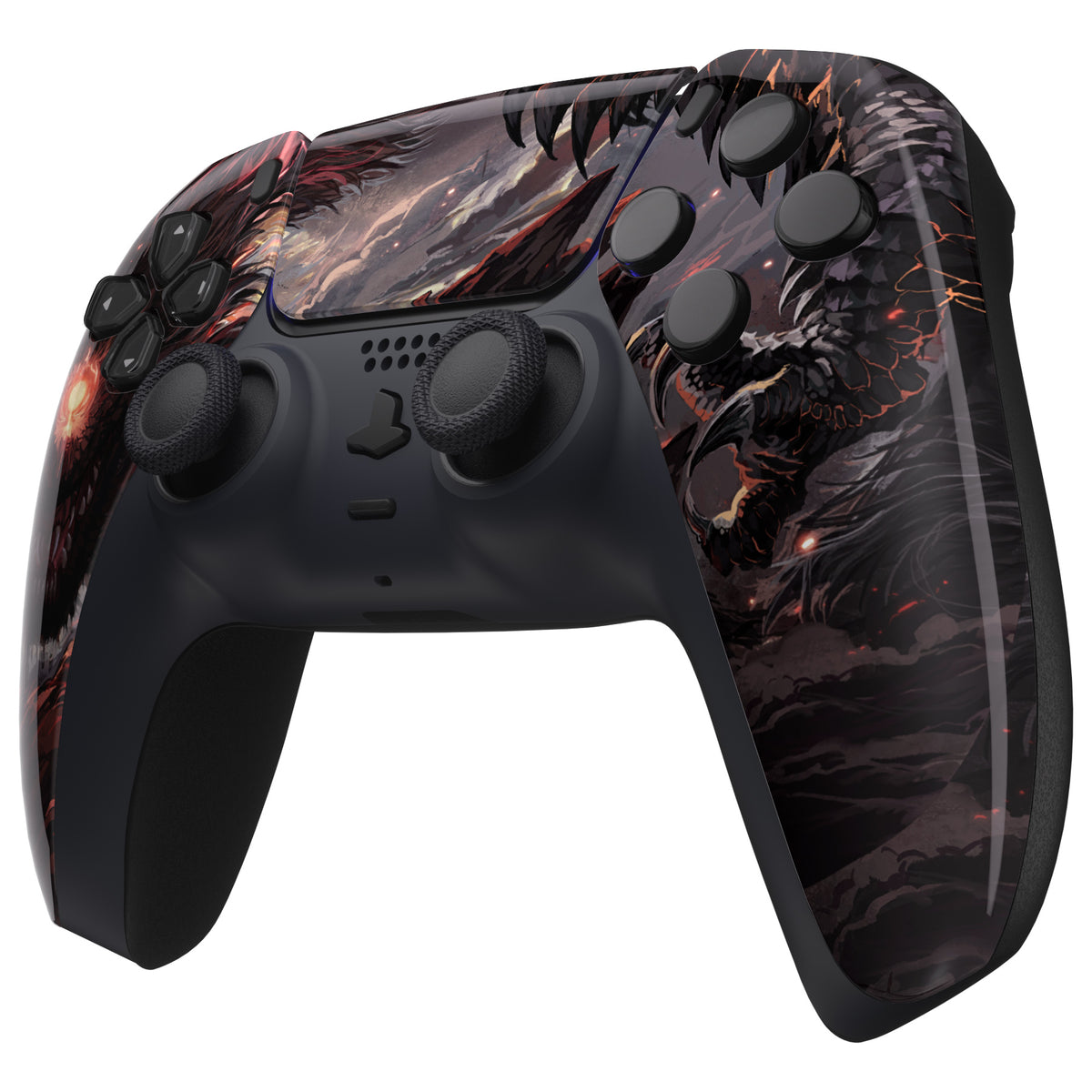 eXtremeRate Replacement Front Housing Shell with Touchpad Compatible with PS5 Controller BDM-010/020/030/040/050 - Cyclops Dragon