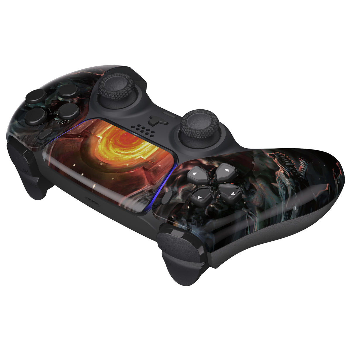 eXtremeRate Replacement Front Housing Shell with Touchpad Compatible with PS5 Controller BDM-010/020/030/040/050 - Entrance of Hell