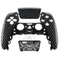 eXtremeRate Replacement Front Housing Shell with Touchpad Compatible with PS5 Controller BDM-010/020/030/040/050/060 - Graphite Carbon Fiber