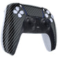 eXtremeRate Replacement Front Housing Shell with Touchpad Compatible with PS5 Controller BDM-010/020/030/040/050/060 - Graphite Carbon Fiber