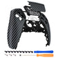 eXtremeRate Replacement Front Housing Shell with Touchpad Compatible with PS5 Controller BDM-010/020/030/040/050/060 - Graphite Carbon Fiber